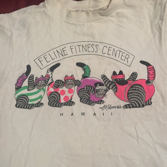 Vintage Feline Fitness Center Shirt from Hawaii - Picture 1 of 7